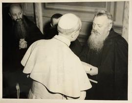 Fr. Clement Neubauer OFM Cap., Minister General, with Pope Pius XII