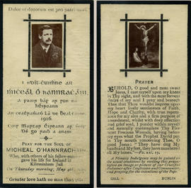 Memorial Card for Micheál Ó hAnnrachain