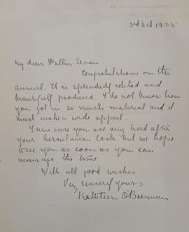 Letter from Kathleen O’Brennan
