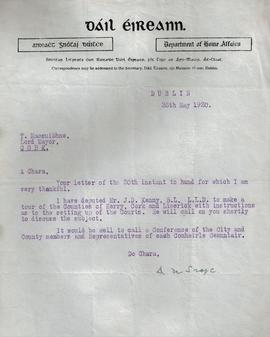 Letter from Austin Stack to Terence MacSwiney