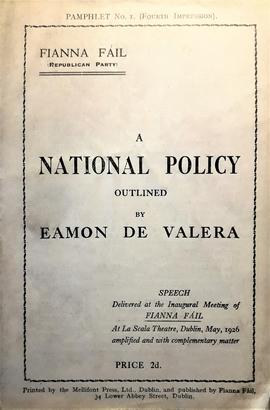 A national policy outlined by Éamon de Valera