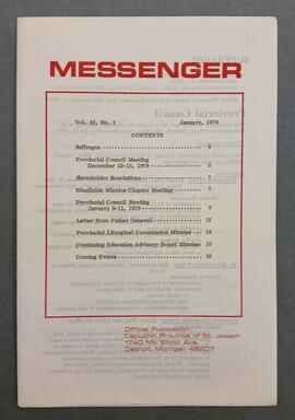 Messenger / newsletter of the Capuchin Province of St. Joseph