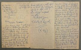 Letter from Charles Lynch to Fr. Senan Moynihan