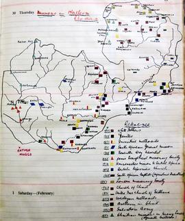 Map of Christian Missionary Stations in Northern Rhodesia