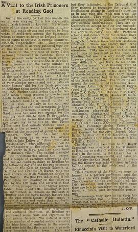 A visit to the Irish Prisoners at Reading Gaol