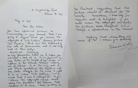 Letter from Sir Shane Leslie