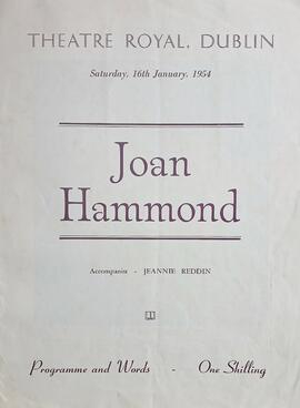 Programme for a recital by Joan Hammond