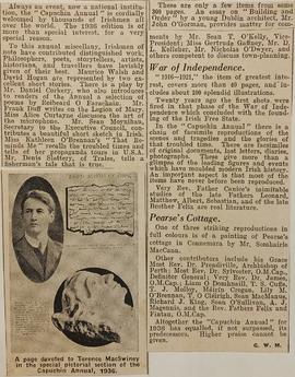 ‘Irish Independent’ review of ‘The Capuchin Annual’ (1936)