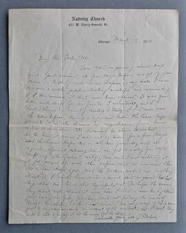 Letter from Fr. James O’Flaherty to Fr. Peter Bowe