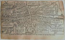 Pictorial Map of Rebel Positions in Dublin