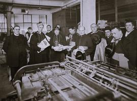 Archbishop Daniel Mannix at ‘The Advocate’ printing press, Melbourne