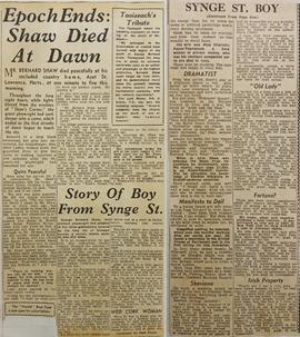 Death of George Bernard Shaw