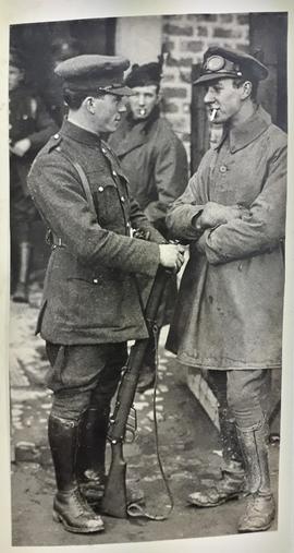 Irish National Army Soldier with British Army Soldier