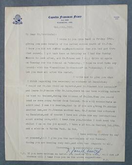 Letter from Fr. Joseph Fenelon