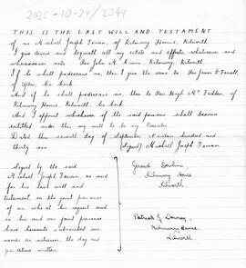 Last will and testament