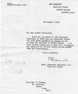 T. Hickey testimony of service