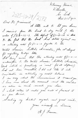 From the bank cash...