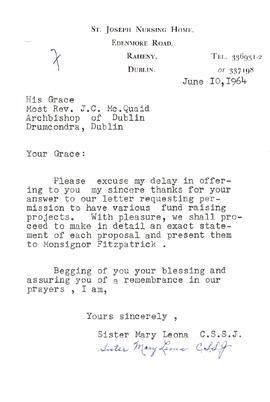 Offering to you my sincere thanks... fund raising