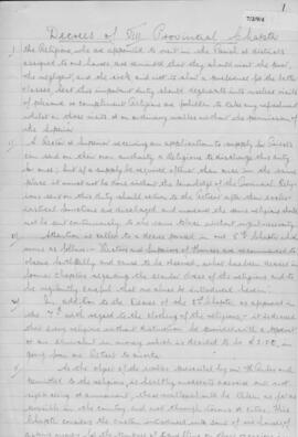 Anglo-Hibernian (St. Joseph's) Province 8th (1878) Provincial Chapter  Decrees