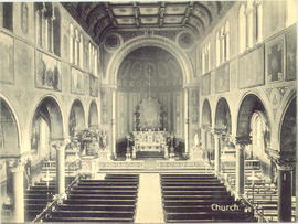 Interior of 1878 Church (p/c probably after 1924 redecoration)