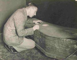 Coffin in which Bl. Charles was interred in 1893 (now in Museum)