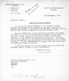 Mary E. Shanley Estate - Joseph Donnelly & Co. Solicitors