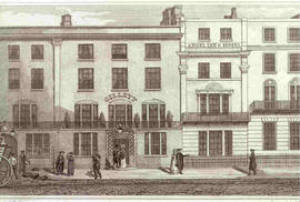 Photo of Sketch of Angel Inn, mentioned in Bl. Dominic's journey to see Newman
