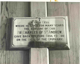 Plaque on door of Bl. Charles's cell in Mount Argus