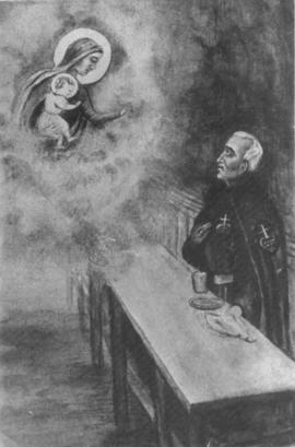 Artist's impression of apparition to Bl. Charles