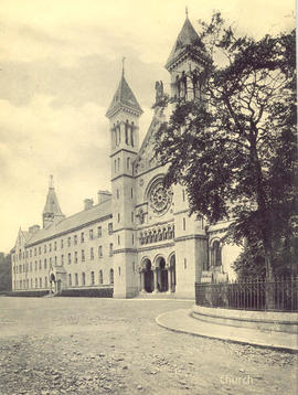 Front of Church and Monastery in 1909