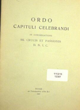 Fr. Gerald    O'Boyle    C.P.  1904015   Rules for conduct of  General Chapter  1947