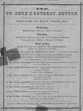St. Anne;s Retreat Sutton: Church Services: