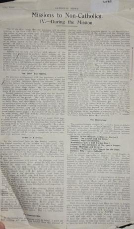 Missions and Retreats: Miscellneous Documents 1908004, Gibney, 1811065 Carolan,1912043 McCabe