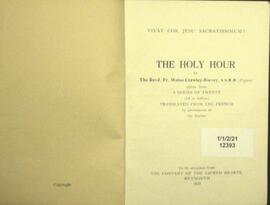 Fr. Gerald   O'Boyle C.P.   1904015 "The Holy Hour"