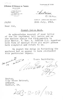 Joseph Quinn estate - O' Rorke McDonald & Tweed Solicitors -3