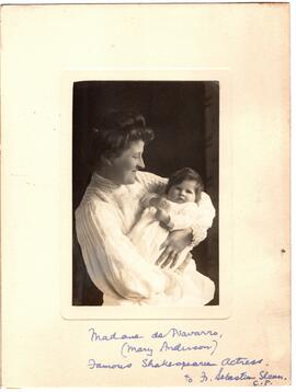 Madame de Navarro holding baby