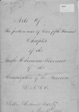Anglo-Hibernian (St. Joseph's) Province 4th (1866) Provincial Chapter  Acta  Official Record of proc