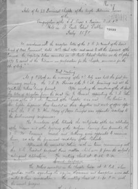 Anglo-Hibernian (St. Joseph's) Province 12th (1890) Provincial Chapter  Acta  Official Record of pro