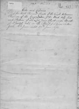 Anglo-Hibernian (St. Joseph's) Province 6th (1872) Provincial Chapter  Acta  Official Record of proc