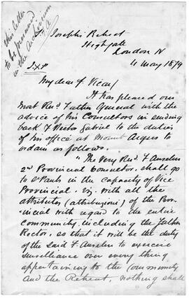 Mount Argus; Appointments; Night Prayers; Missions and Retreats.: