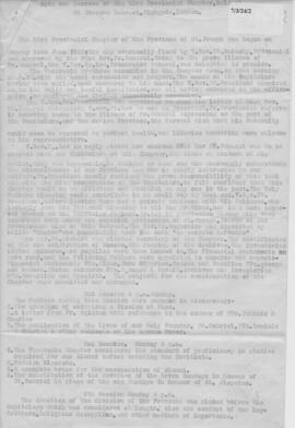 Anglo-Hibernian (St. Joseph's) Province 23rd (1923) Provincial Chapter  Proceedings Acta