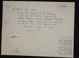 Missions and Retreats: Parish Missions; 1917038 Austin 1924004 Gilbert 1932105 Malachy 1921005 Pasch