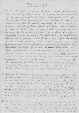 Anglo-Hibernian (St. Joseph's) Province 22nd (1920) Provincial Chapter  Acta  Official record of pro