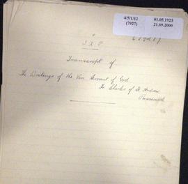 1846034 Blessed Charles Houben, C.P., Writings: