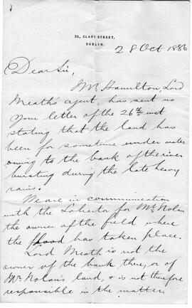 Flooding - field owned by Mrs. Nolan
