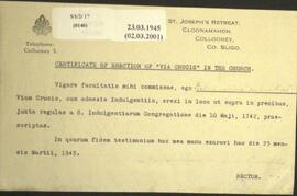 St. Joseph's Retreat, Cloonamahon: Collooney:1917038 Tierney, C.P., Austin.