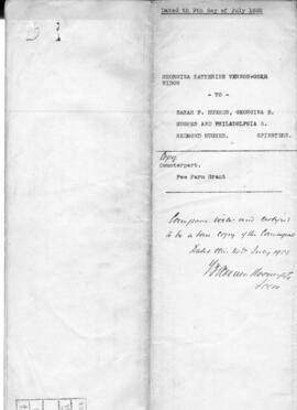 Indenture - Georgina Katherine Vernon-Gore